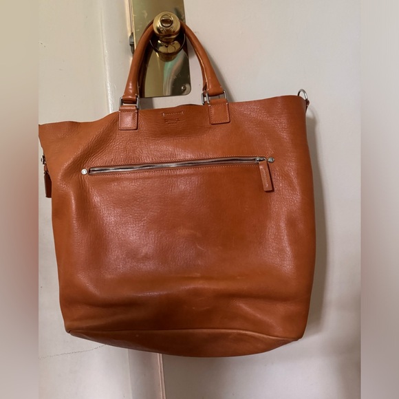 Shinola Detroit Women's Medium Classic Signature Bourbon Leather Tote. - Picture 4 of 8